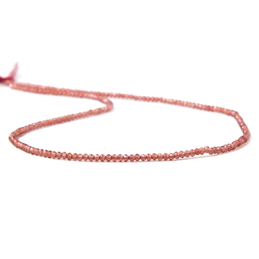 2mm Pyrope Garnet MicroFaceted Rondelle Beads 13 inch 209 pieces - Beadsofcambay.com