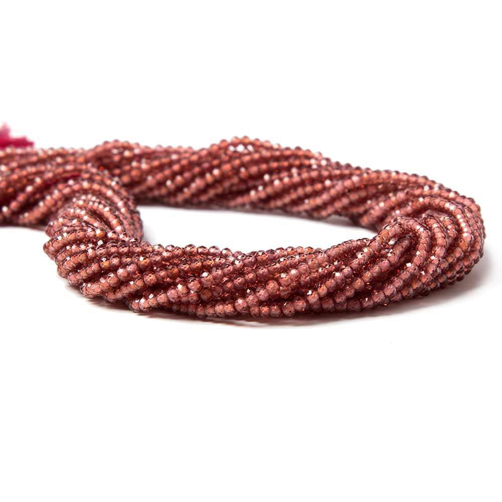2mm Pyrope Garnet MicroFaceted Rondelle Beads 13 inch 209 pieces - Beadsofcambay.com