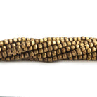 2mm Raw Copper Brushed Cube Beads 8 inch 100 pcs - Beadsofcambay.com