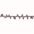 2mm Rhodolite Garnet Black Gold plated Dangling Chain by the foot - Beadsofcambay.com