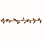 2mm Rhodolite Garnet Gold plated Dangling Chain by the foot - Beadsofcambay.com