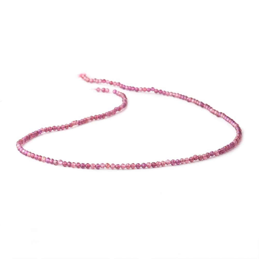 2mm Rhodolite Garnet Micro Faceted Rondelle Beads 13 inch 188 pieces - Beadsofcambay.com