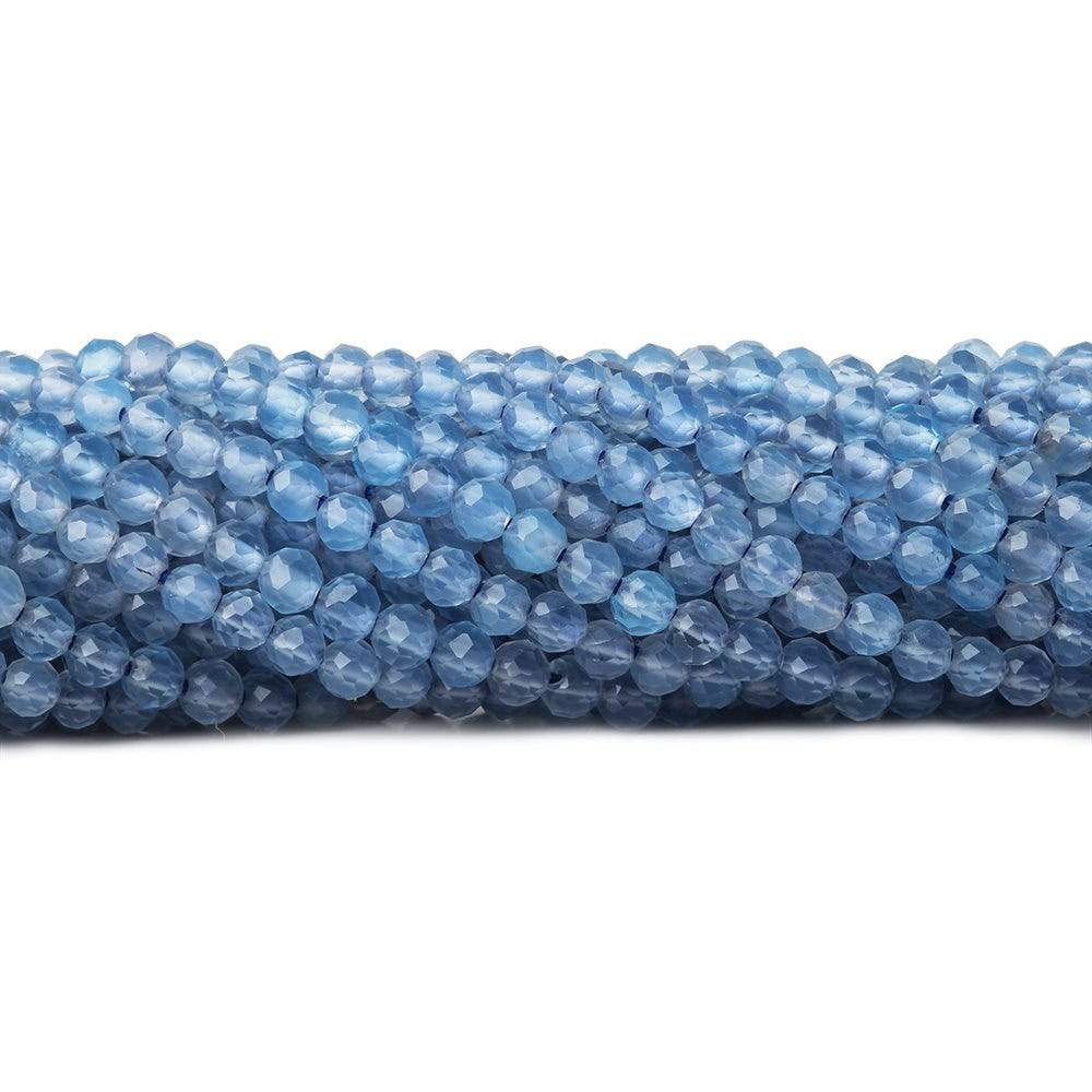 2mm Royal Blue Chalcedony microfaceted round beads 13 inch 165 pieces - Beadsofcambay.com