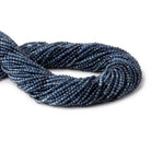 2mm Shaded Blue Sapphire Micro Faceted Round Beads 12.5 inch 158 pieces - Beadsofcambay.com