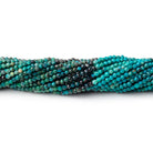 2mm Shaded Chrysocolla Micro Faceted Round Beads 12.5 inch 180 pieces - Beadsofcambay.com