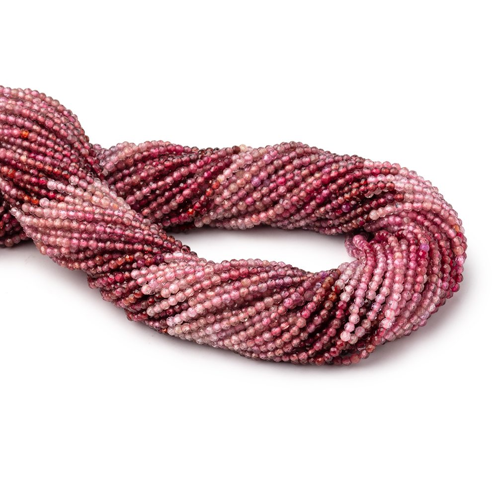 2mm Shaded Magenta Spinel Micro Faceted Round Beads 12.5 inch 160 pieces AA - Beadsofcambay.com