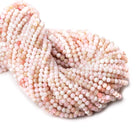 2mm Shaded Pale Pink Peruvian Opal microfaceted rondelle beads 13 inch 135 pieces - Beadsofcambay.com