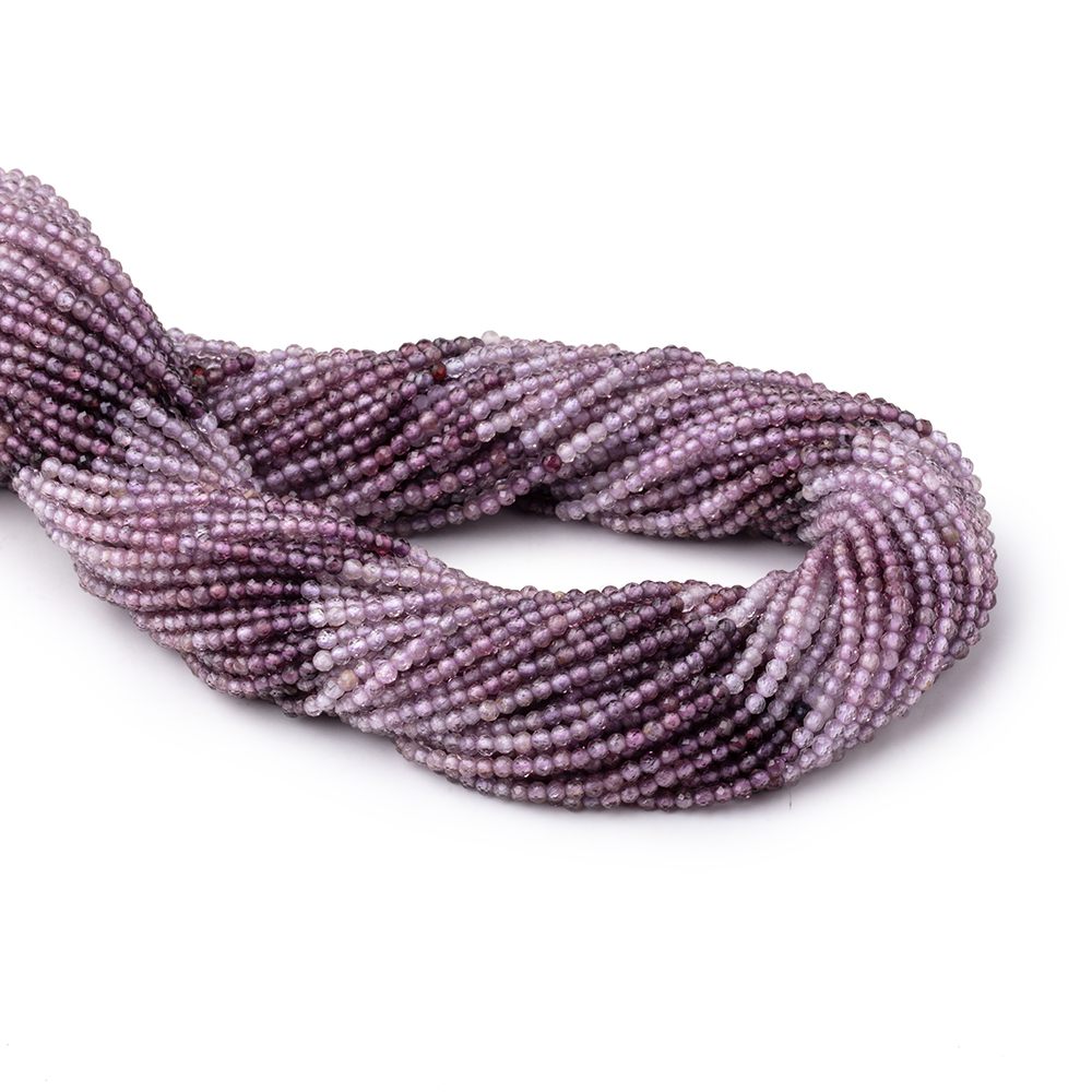 2mm Shaded Purple Spinel Micro Faceted Round Beads 12.5 inch 160 pieces AA - Beadsofcambay.com