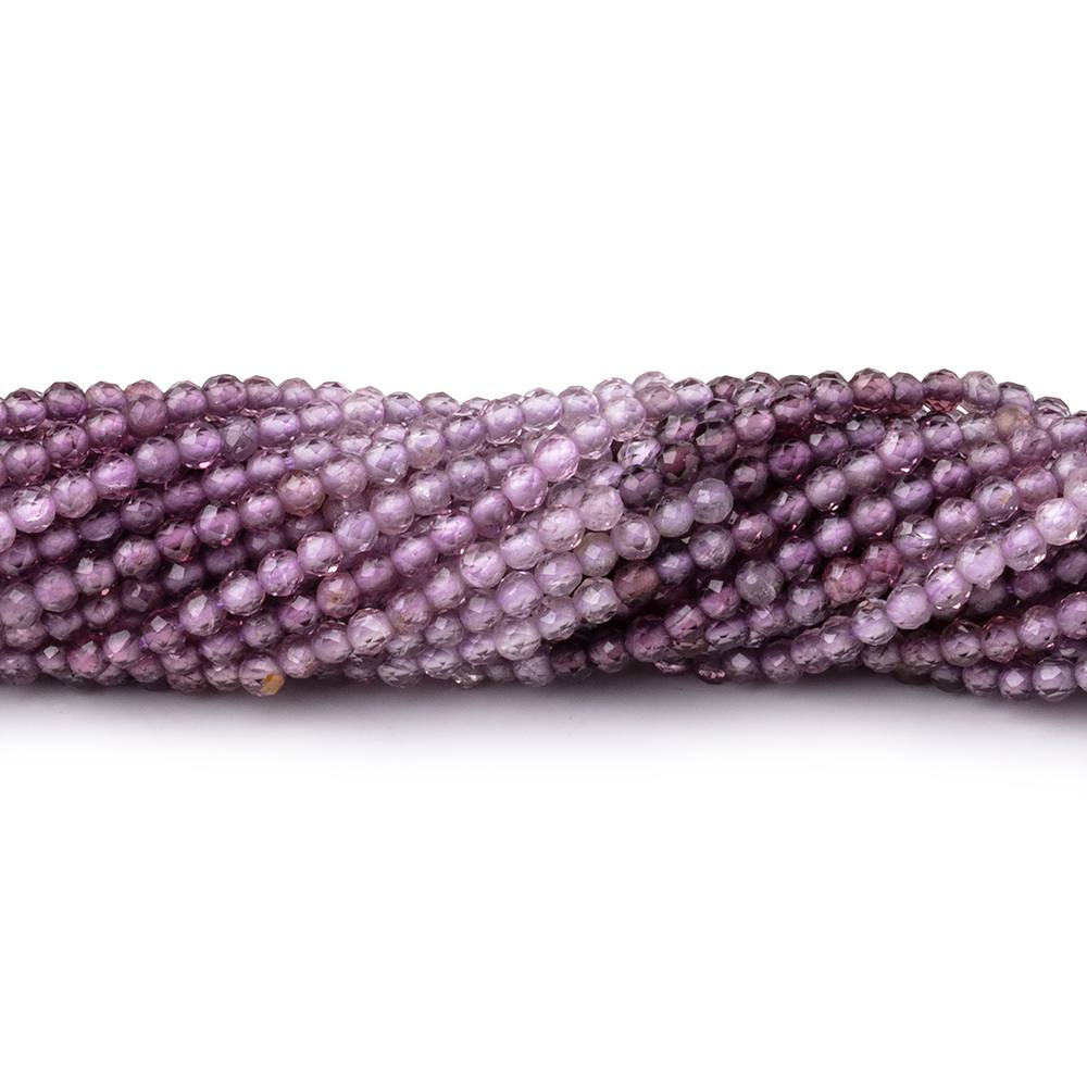2mm Shaded Purple Spinel Micro Faceted Round Beads 12.5 inch 160 pieces AA
