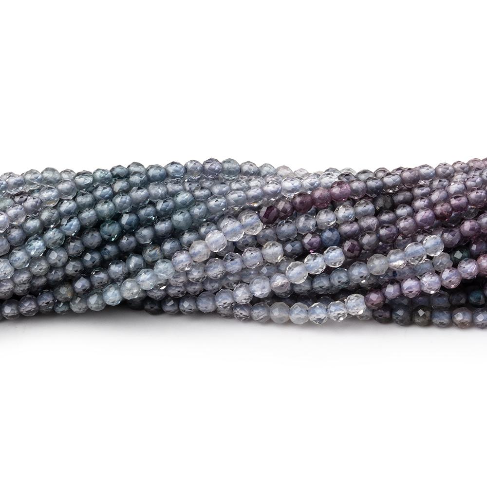 Beadsofcambay 2mm Shaded Purple & Violet Spinel Micro Faceted Round Beads 12.5 inch 160 pieces AA