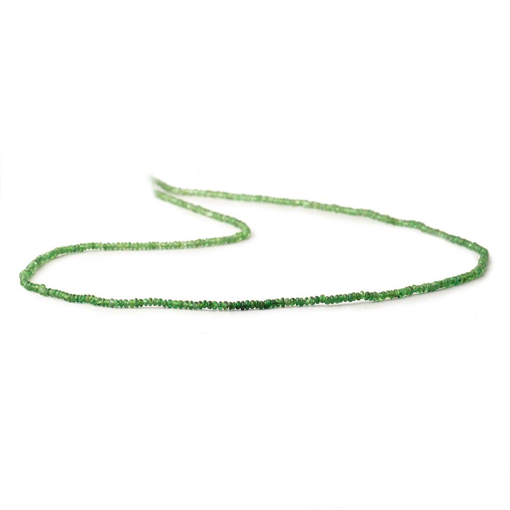 2mm Shaded Tsavorite Garnet Plain Rondelle Beads 18 inch 375 pieces - Beadsofcambay.com