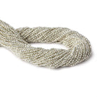 2mm Silver Metallic plated Pyrite micro faceted rounds 12.5 inch 170 pieces - Beadsofcambay.com