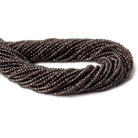 2mm Smoky Quartz Micro Faceted Rondelle Beads 18 inch 280 pieces - Beadsofcambay.com