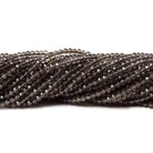 2mm Smoky Quartz micro-faceted rounds 13 inch 175 beads AAA - Beadsofcambay.com