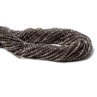 2mm Smoky Quartz micro-faceted rounds 13 inch 175 beads AAA - Beadsofcambay.com