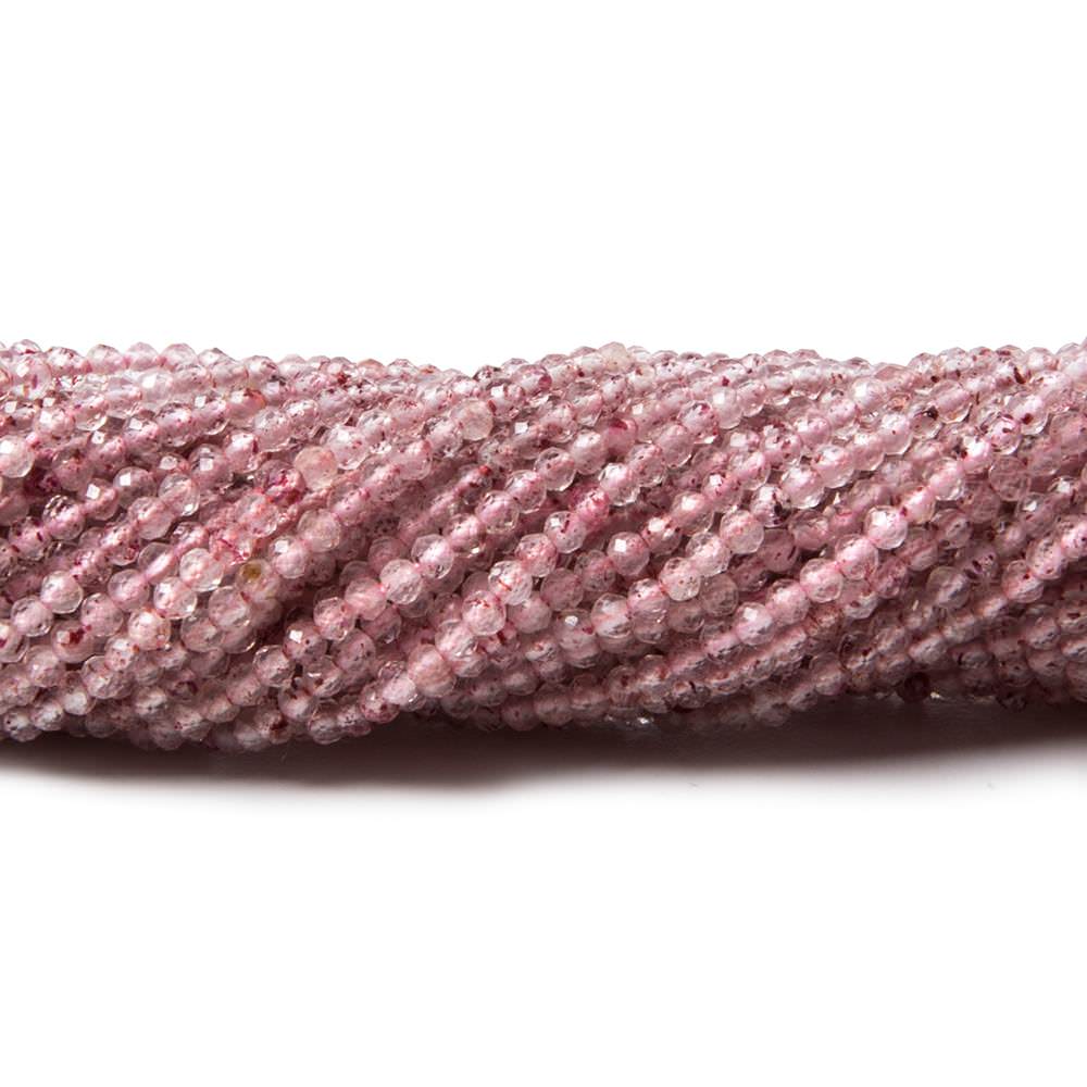 2mm Strawberry Quartz micro-faceted rounds 13 inch 175 beads AAA - Beadsofcambay.com