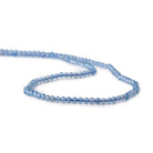 2mm Swiss Blue Chalcedony microfaceted round beads 13 inch 165 pieces - Beadsofcambay.com