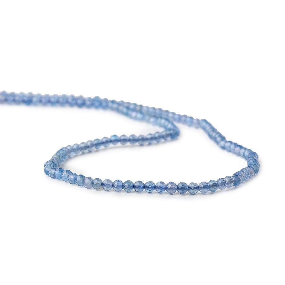 2mm Swiss Blue Chalcedony microfaceted round beads 13 inch 165 pieces - Beadsofcambay.com