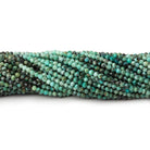 2mm Turquoise micro faceted rondelle beads 13 inch 195 pcs AA - Beadsofcambay.com