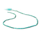 2mm Turquoise Micro Faceted Round Beads 12.5 inch 192 pieces - Beadsofcambay.com