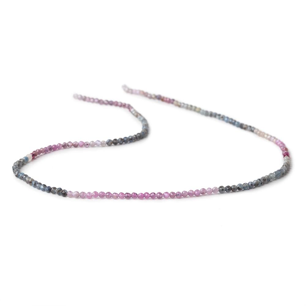 2mm Umba Sapphire Micro Faceted Round Beads 13 inch 164 pieces AAA - Beadsofcambay.com