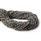 2mm Watermelon Tourmaline micro faceted round beads 12.5 inch 180 pieces - Beadsofcambay.com