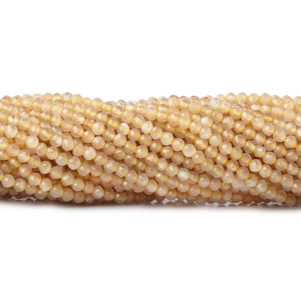 2mm Yellow Aventurine microfaceted round beads 13 inch 175 pieces - Beadsofcambay.com