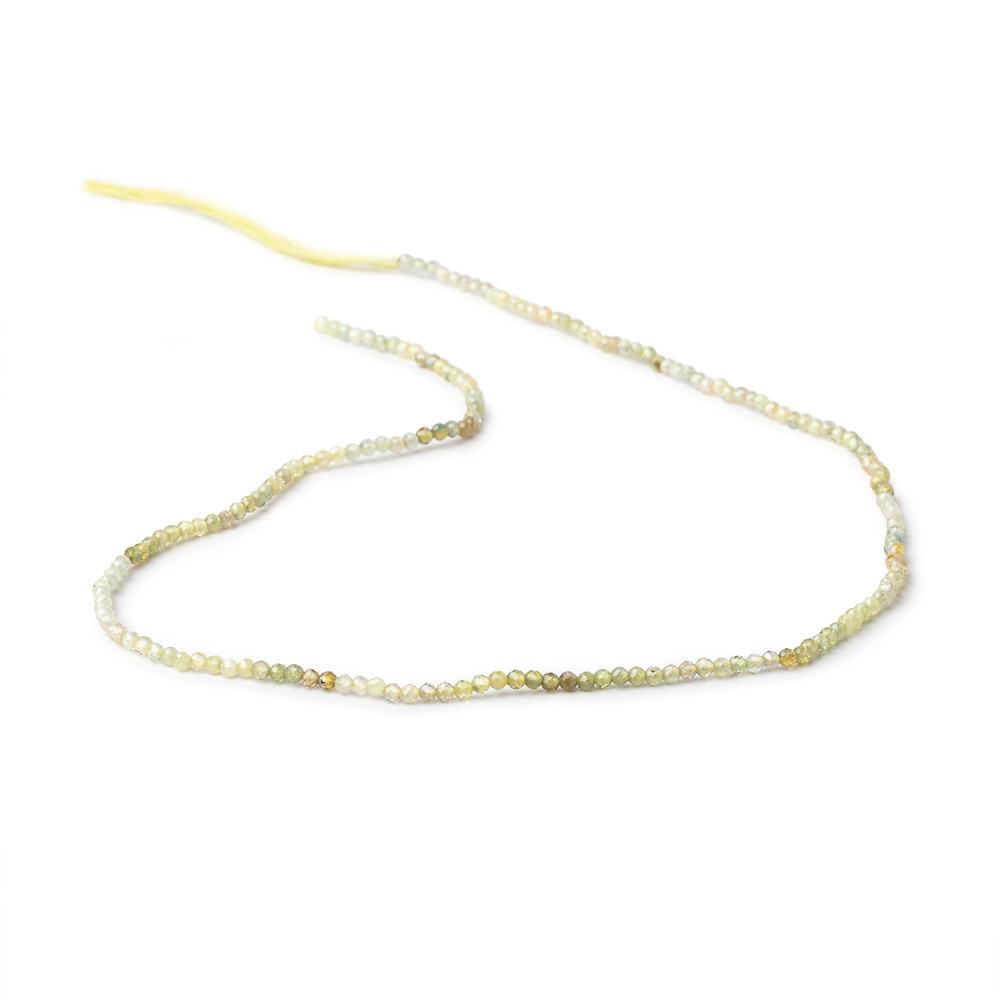 2mm Yellow Sapphire Micro Faceted Round Beads 12.5 inch 180 pieces - Beadsofcambay.com