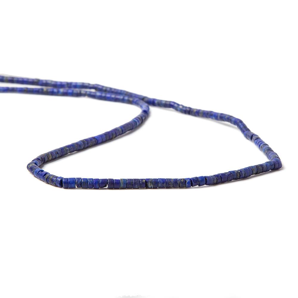 2x1.5mm Lapis Lazuli micro-plain tube beads 13.5 inches AA Grade - Beadsofcambay.com