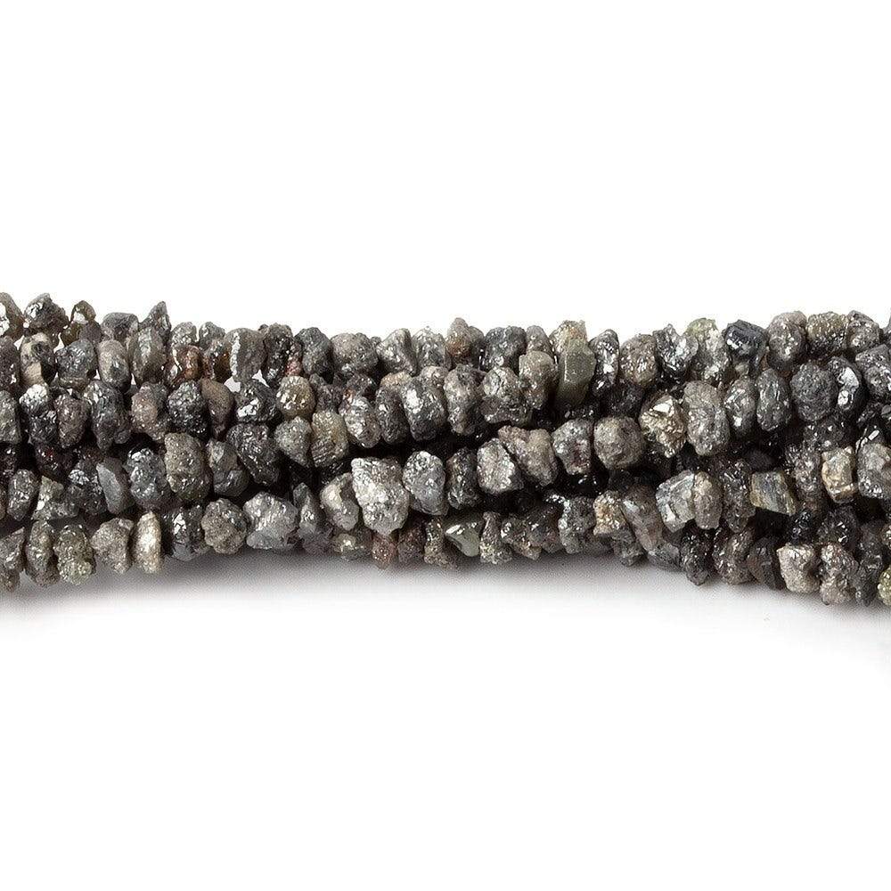 2x2-3x3mm Platinum Grey Diamond Unfaceted Nugget Beads 15 inch 220 pieces - Beadsofcambay.com