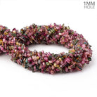 2x2-3x7mm Multi Color Tourmaline Chip Beads 15.5 inch 180 pieces 1mm hole - Beadsofcambay.com