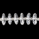 3-13.5mm Crystal Quartz German Faceted Rondelle Beads 16 inch 127 pieces AAA - Beadsofcambay.com