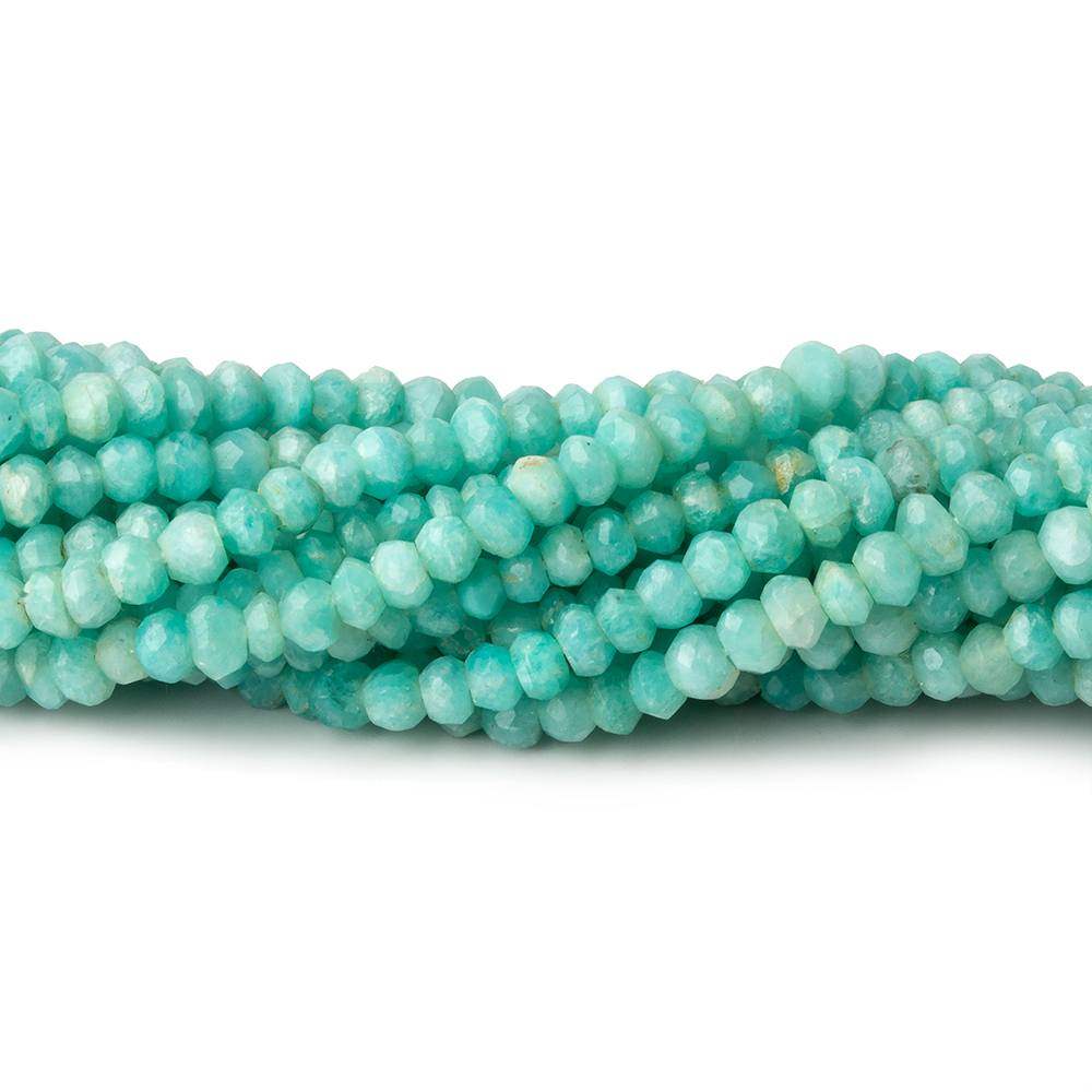 3-3.5mm Amazonite faceted rondelle beads 13 inch 140 pieces - Beadsofcambay.com