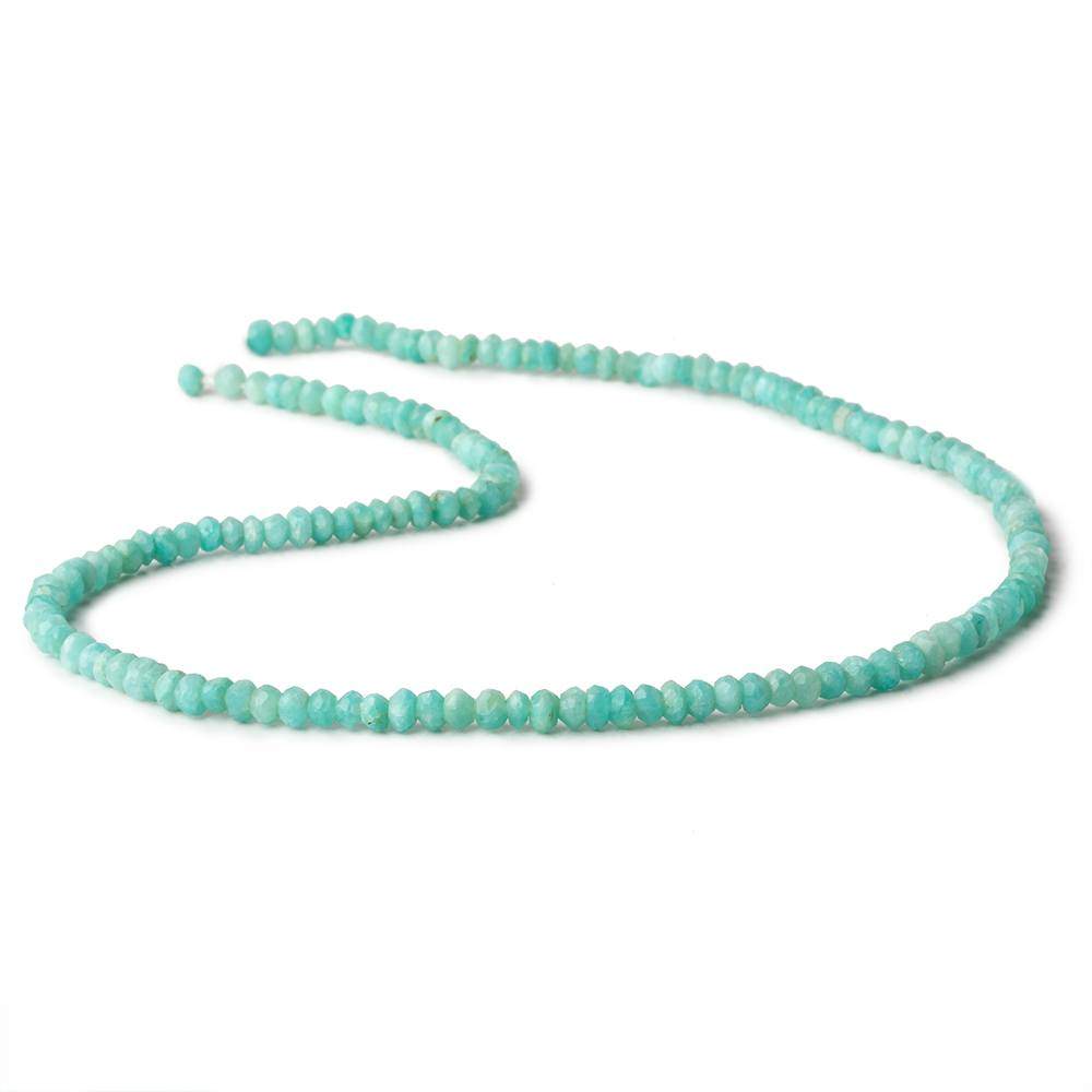 3-3.5mm Amazonite faceted rondelle beads 13 inch 140 pieces - Beadsofcambay.com