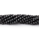 3-3.5mm Black Spinel faceted round beads 13.5 inch 100 beads - Beadsofcambay.com