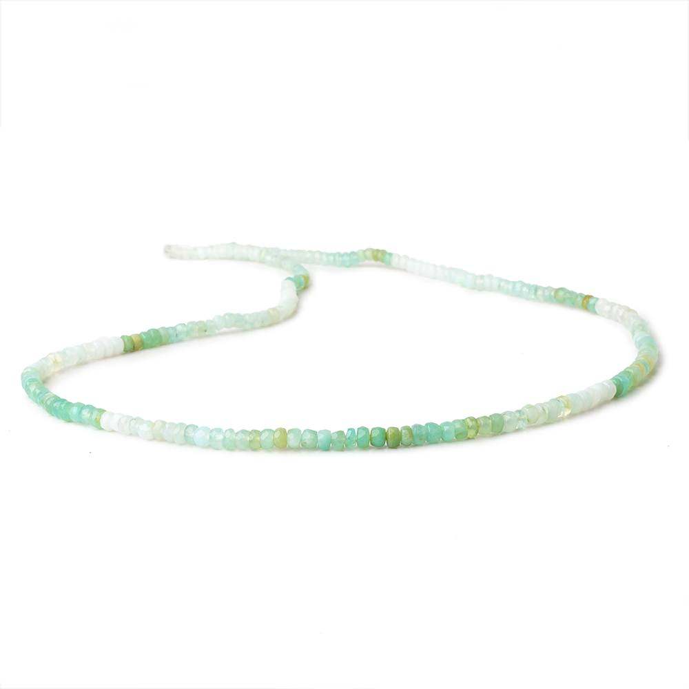 3-3.5mm Blue Peruvian Opal Faceted Rondelle Beads 16 inch 200 pieces - Beadsofcambay.com