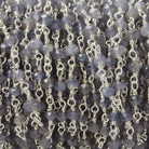 3-3.5mm Iolite Silver Plated Wire Wrapped Chain by the foot - Beadsofcambay.com