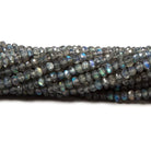 3-3.5mm Labradorite faceted rondelle Beads 13.5 inch 154 pieces - Beadsofcambay.com