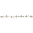 3-3.5mm Labradorite Silver plated Chain by the foot - Beadsofcambay.com