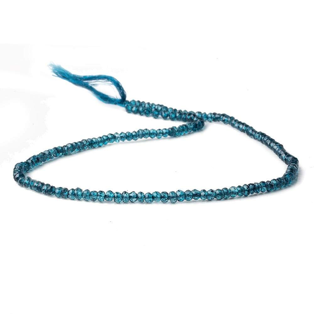 3-3.5mm London Blue Quartz Faceted Rondelle beads 12.5 inch 147 pieces - Beadsofcambay.com
