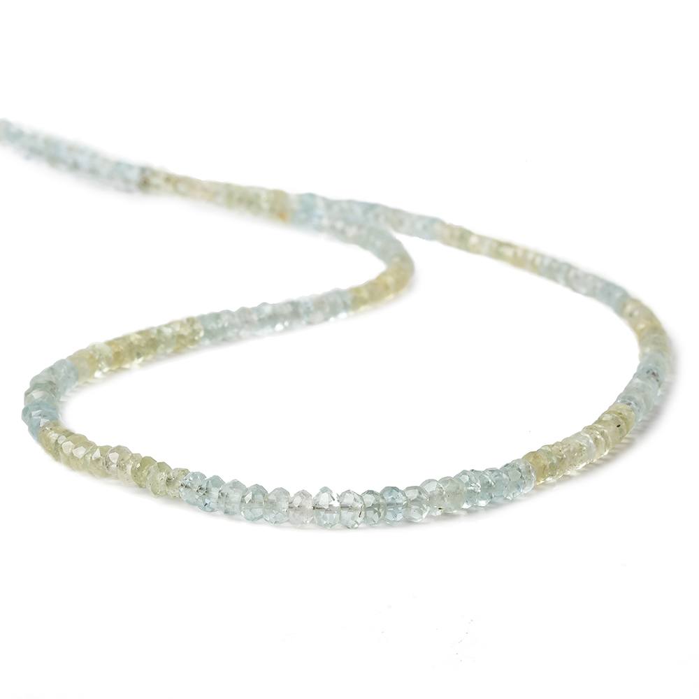 3-3.5mm Multi Beryl faceted rondelle beads 16 inch 190 pieces - Beadsofcambay.com