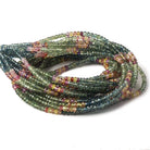 3-3.5mm Multi Color Sapphire faceted rondelles 16 inch 200 pieces - Beadsofcambay.com