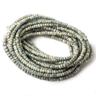 3-3.5mm Mystic Cat's Eye Green Quartz faceted rondelles 16 inch 165 pieces - Beadsofcambay.com