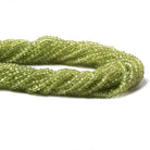 3-3.5mm Peridot Faceted Rondelle 14.5 inch 167 pieces - Beadsofcambay.com