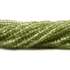 3-3.5mm Peridot faceted rondelle beads 13.5 inch 190 pieces - Beadsofcambay.com