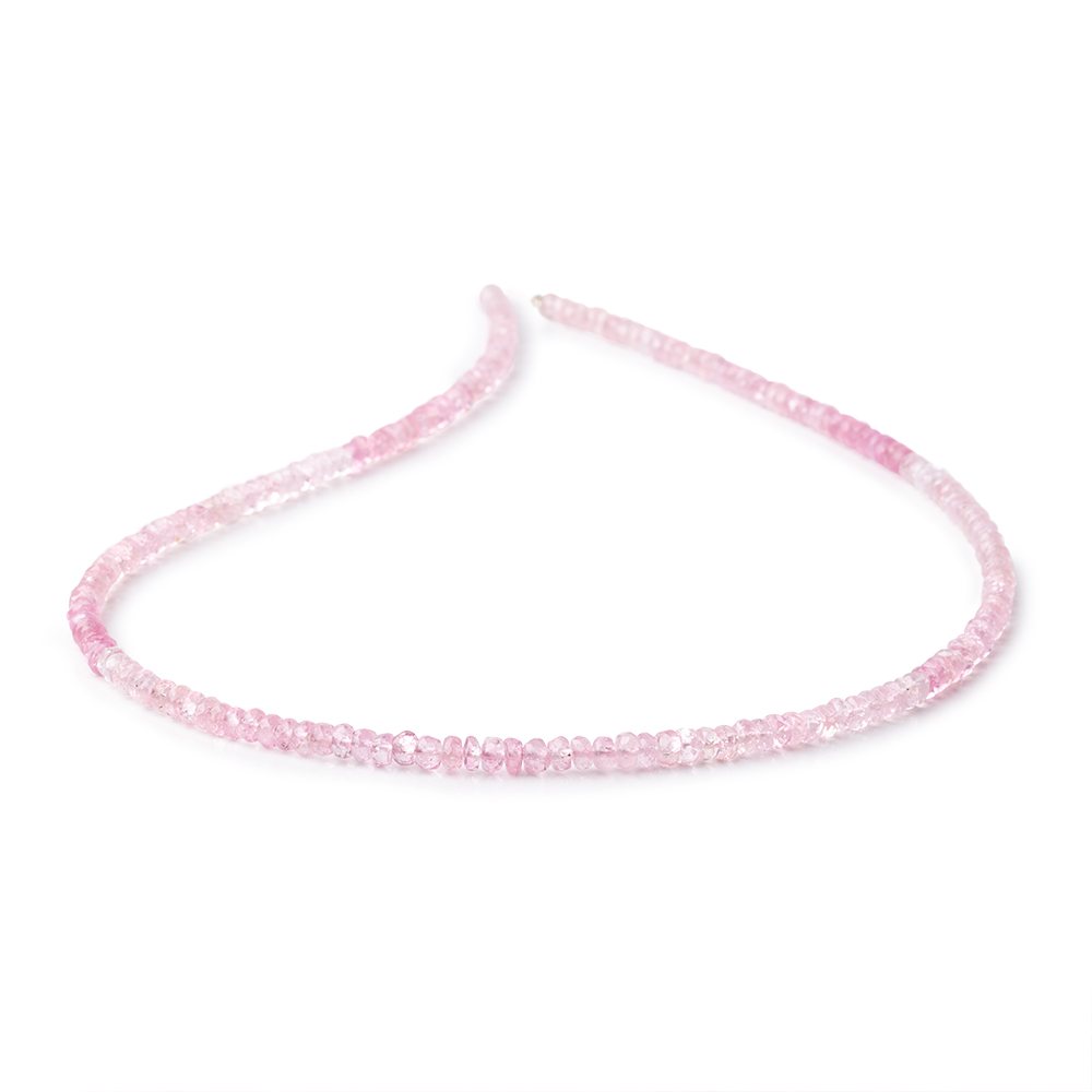 3-3.5mm Pink Burmese Tourmaline Faceted Rondelle Beads 16 inch 200 pieces AAA - Beadsofcambay.com
