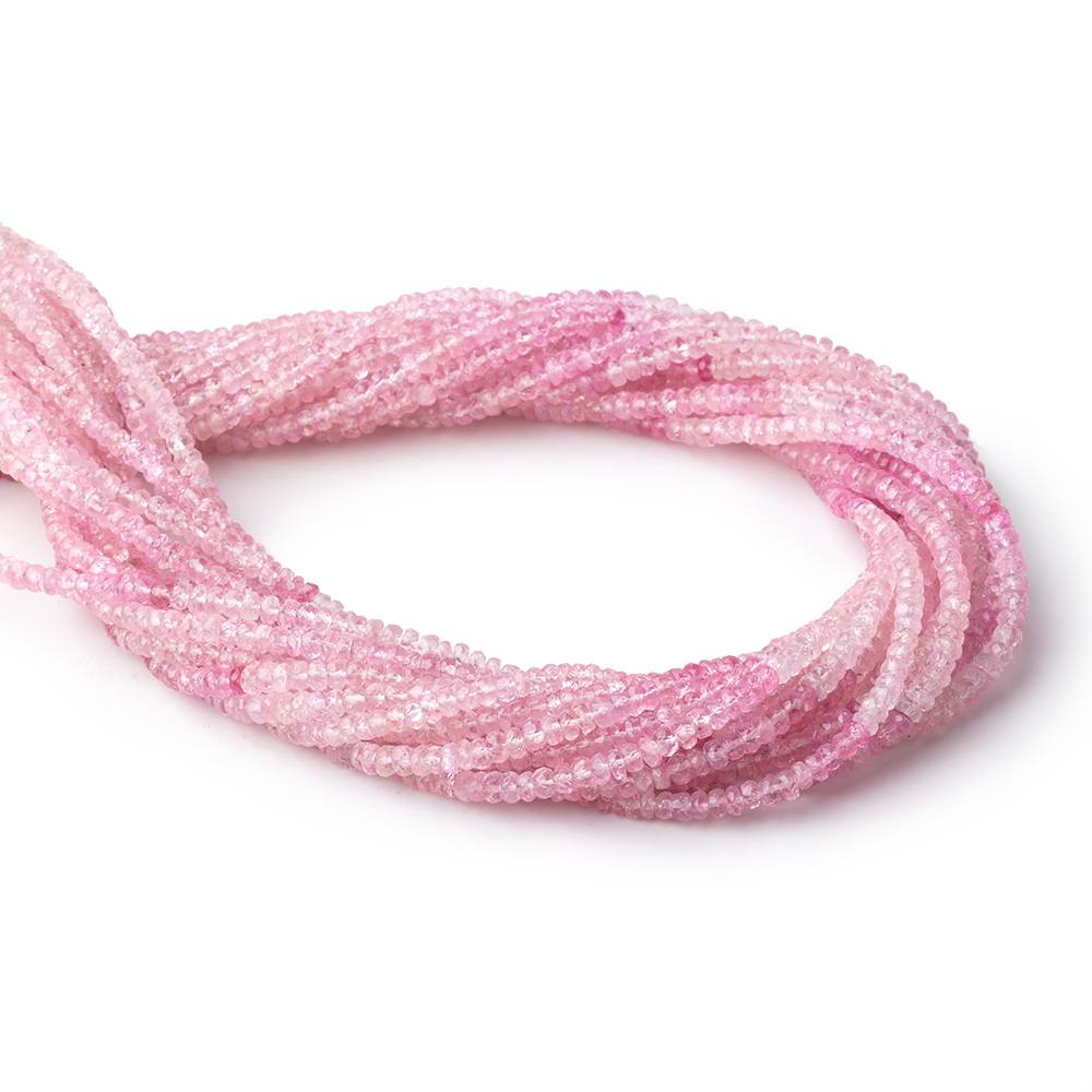3-3.5mm Pink Burmese Tourmaline Faceted Rondelle Beads 16 inch 200 pieces AAA - Beadsofcambay.com