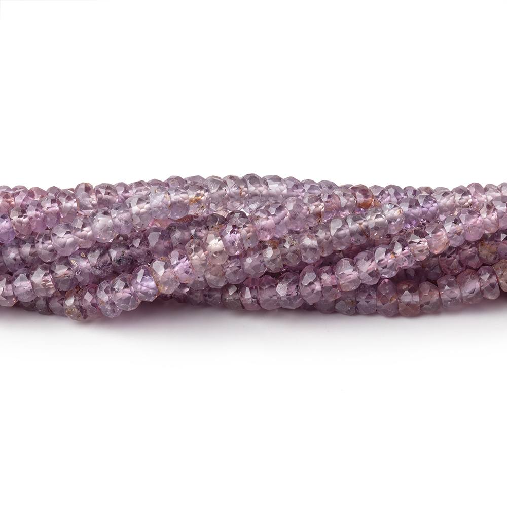 3-3.5mm Purple Spinel faceted rondelles 16 inch 239 beads AA grade - Beadsofcambay.com