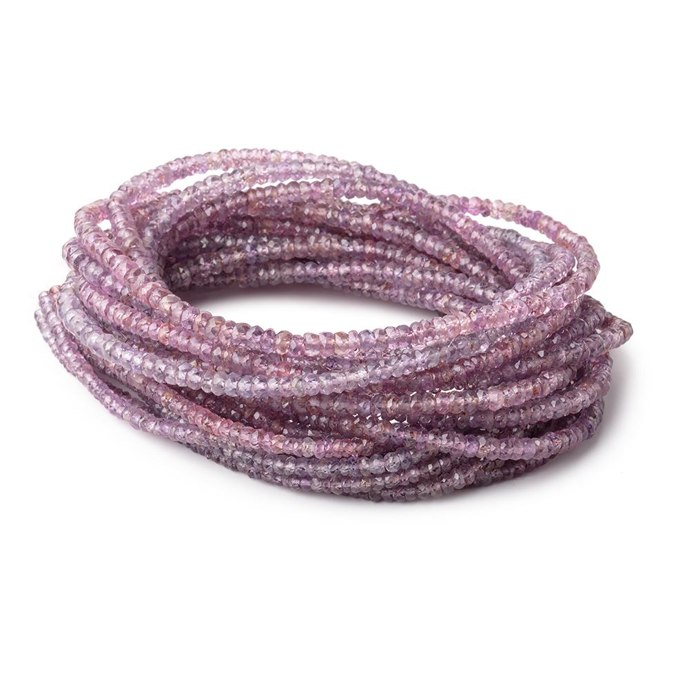 3-3.5mm Purple Spinel faceted rondelles 16 inch 239 beads AA grade - Beadsofcambay.com