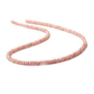 4-5mm Rhodochrosite Plain Rondelle Beads 13 inch 124 pieces - Beadsofcambay.com